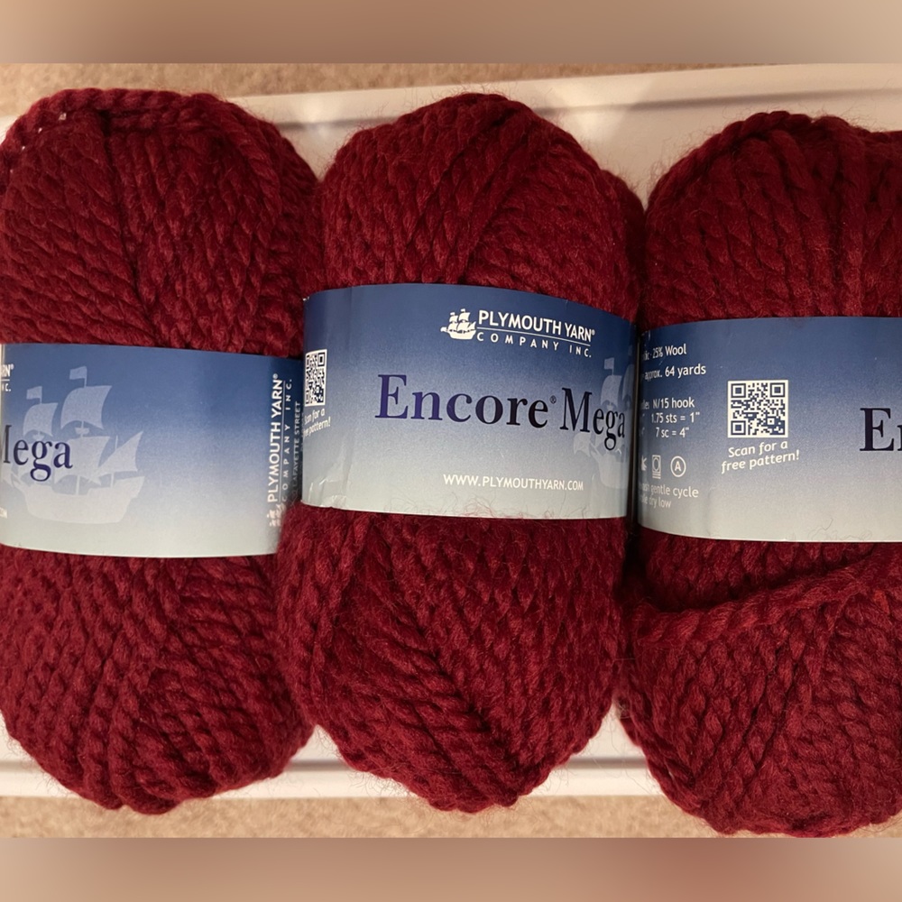 COPY - Plymouth Encore Mega yarn. Bulky and cozy! 🧶